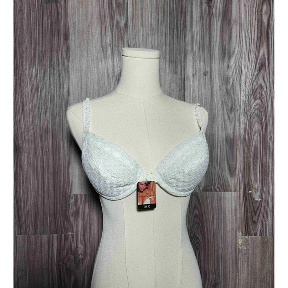 Nwt Victorias Secret Vintage Miracle Bra Lace Padded Push Up Underwire Bra 34 C